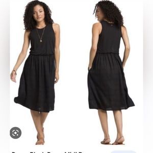 NWTs Prana Midi Dress with pockets - Black Size Small